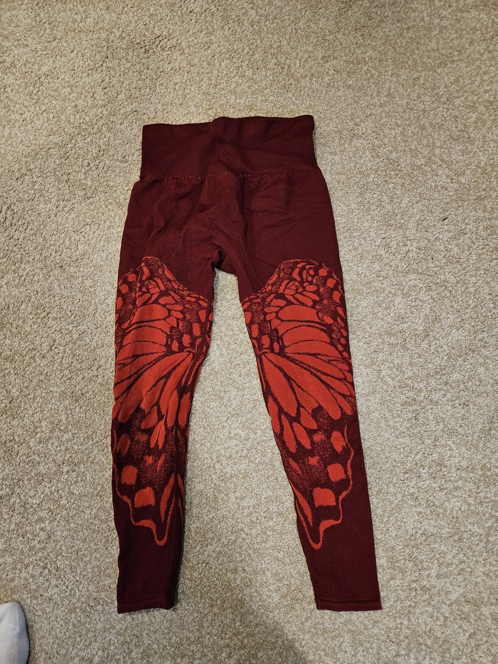 Fabletics Burgundy and Red Butterfly